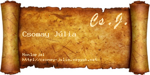 Csomay Júlia névjegykártya