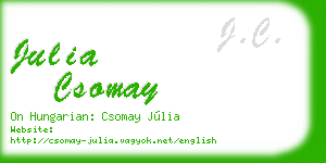 julia csomay business card